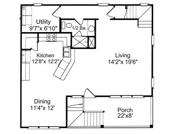 1st Floor Plan, 017H-0005