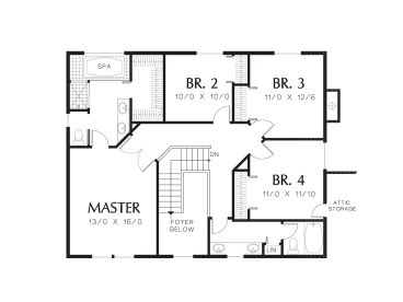 2nd Floor Plan, 034H-0333