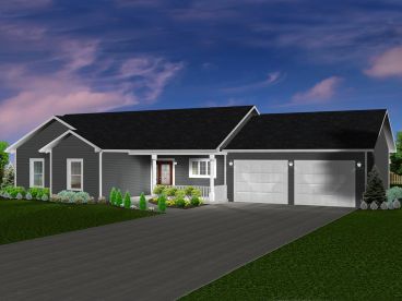 Country Ranch House Plan, 083H-0003